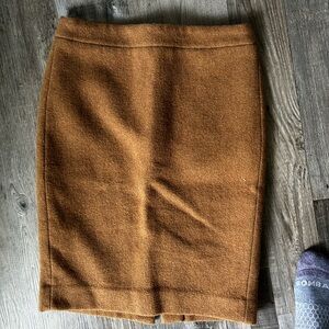 Jcrew Tan Wool Skirt